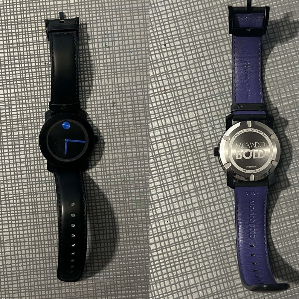 Movado Bold Black and Blue Smartwatch